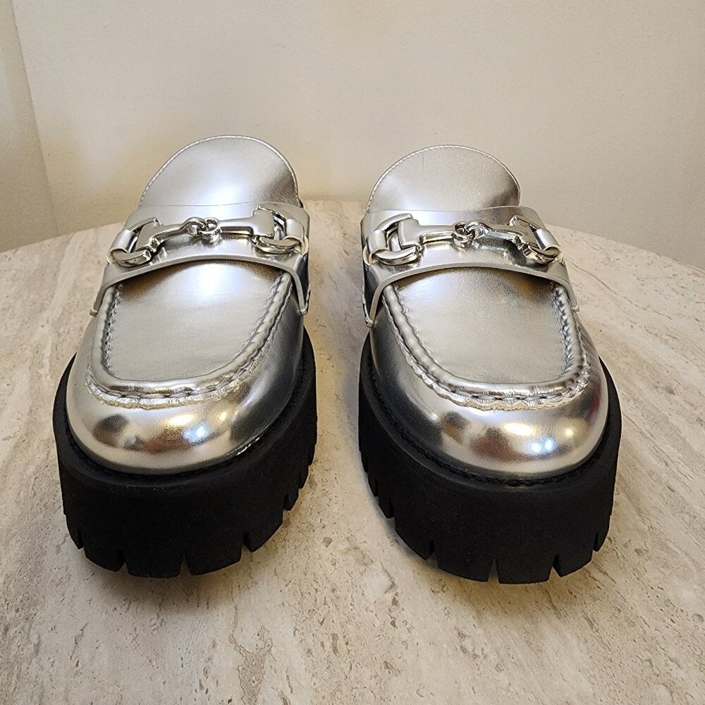 Nine West Womens Duntal Slip- Silver - b046 - Picture 1 of 10